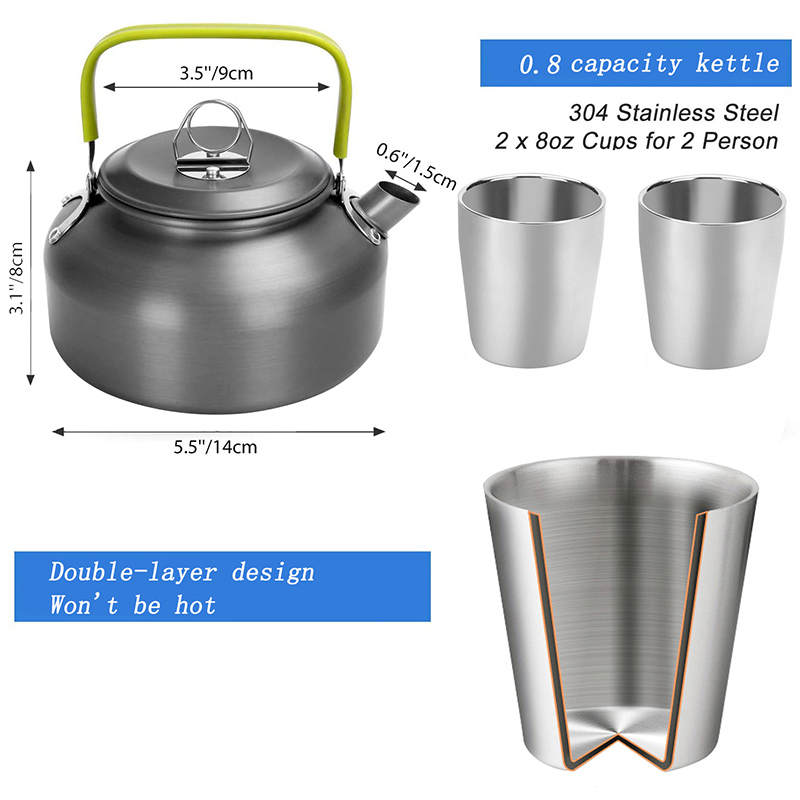 1 세트 야외 냄비 팬 캠핑 조리기구 피크닉 요리 세트 - Camping Cooking Pots And Pans Set 리뷰 및 가격