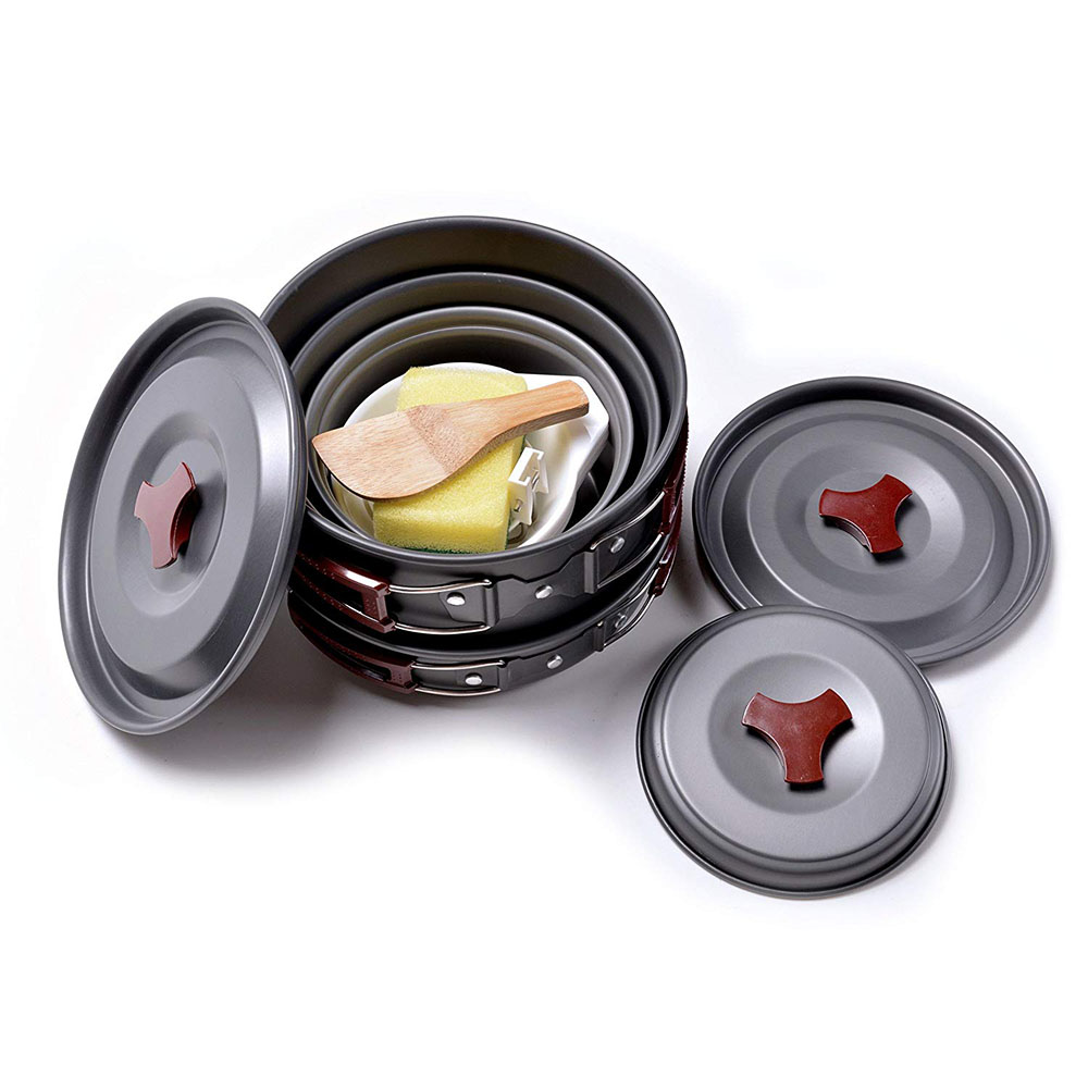 야외 캠핑 조리기구 키트, 논스틱 캠핑 팬, 경량 요리 - Camping Cooking Ware Set 리뷰 및 가격