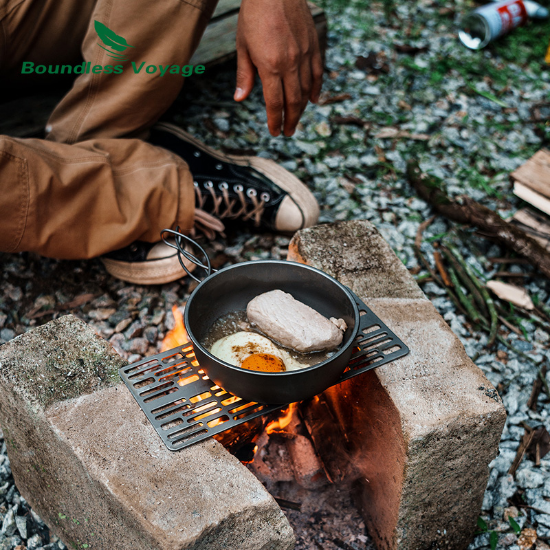 무한 항해 야외 캠핑 티타늄 숯불 바베큐 그릴 플레이트 - Camping Cooking Set Stainless Steel 리뷰 및 가격
