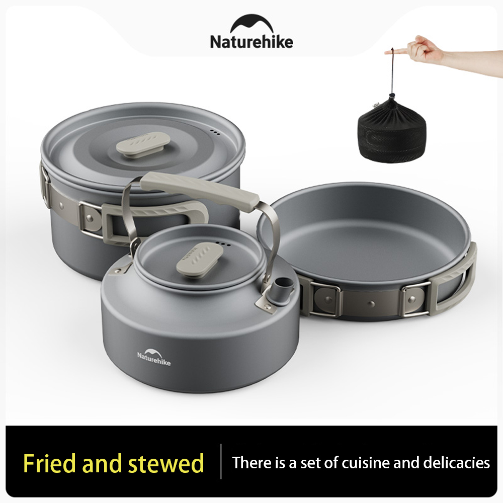 네이처하이크 야외 냄비 세트, 캠핑 요리 장비, 휴대용 - Camping Cooking Set Stainless Steel 리뷰 및 가격