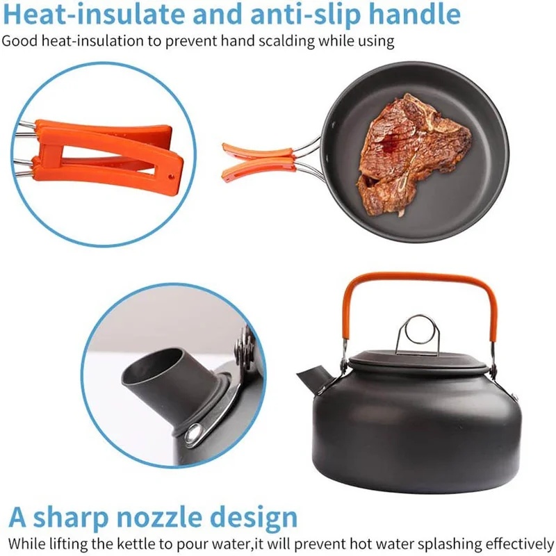 캠핑 요리 세트 캠핑 조리기구 여행용 식기 야외 피크닉 - Camping Cooking Ware Set 리뷰 및 가격