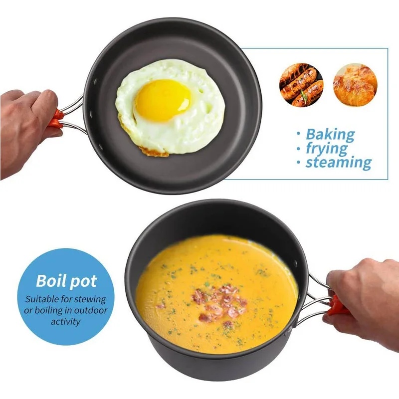 캠핑 요리 세트 캠핑 조리기구 여행용 식기 야외 피크닉 - Camping Cooking Ware Set 리뷰 및 가격